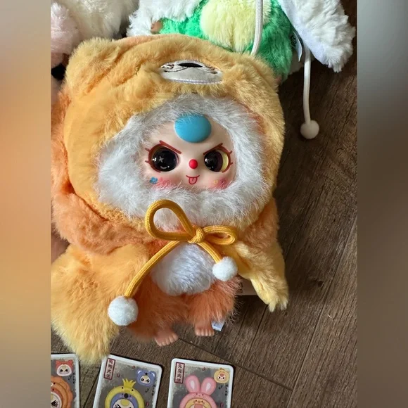 SOLD Baby Three I Am Not A Warrior Plush pendants With Cards - Picture 3 of 8